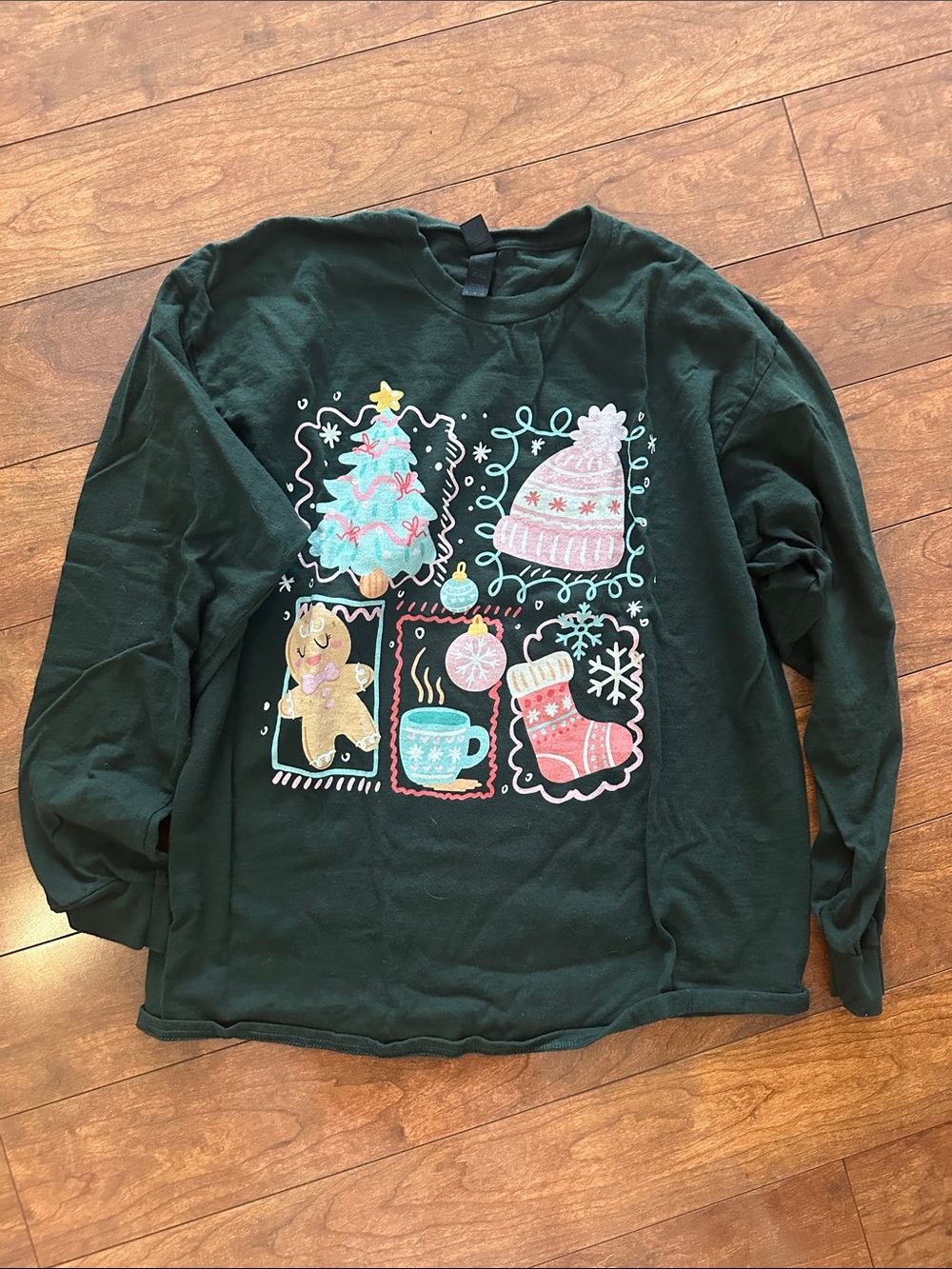 Cozy Christmas holiday long sleeve t-shirt